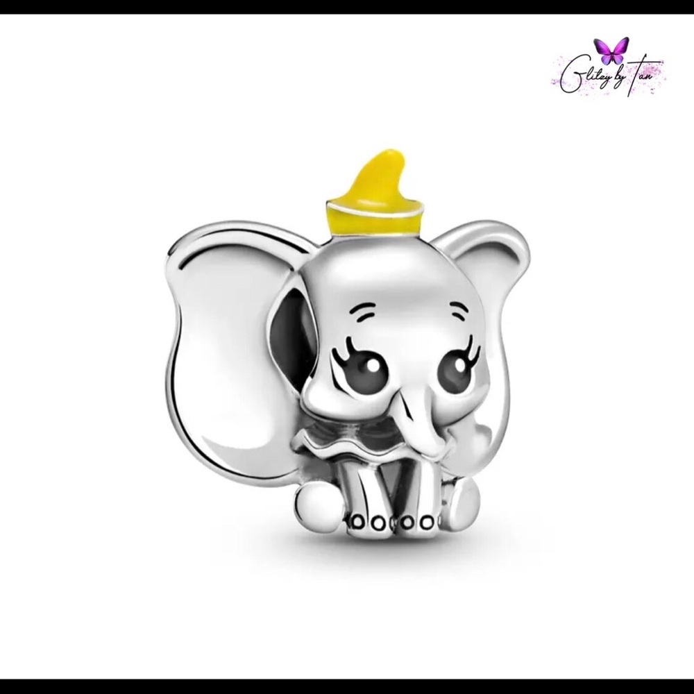 925 Sterling Silver Dumbo Elephant Charm